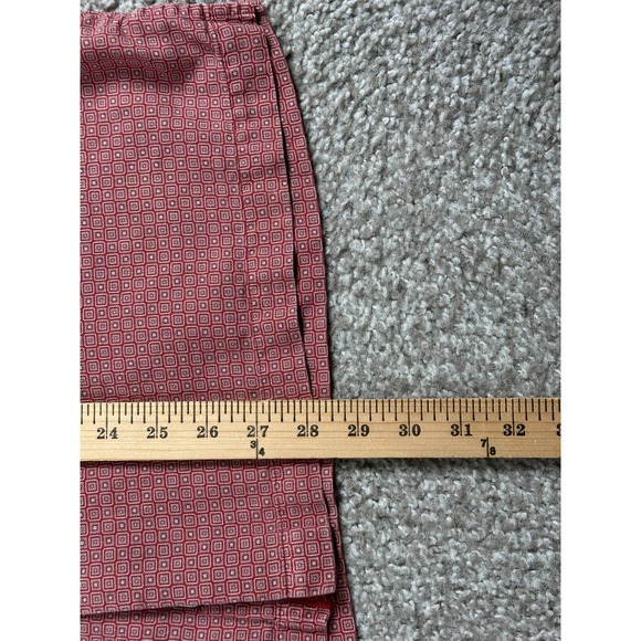 Nat Nast Shirt Mens Large Red Geometric Short Sleeve Button Up Silk Blend Casual - Picture 7 of 8